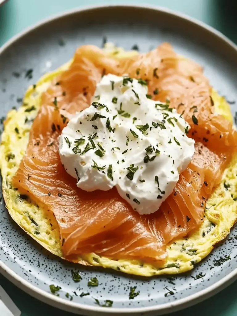 Savory Omelet with Salmon & Cream Cheese in Just 5 Minutes